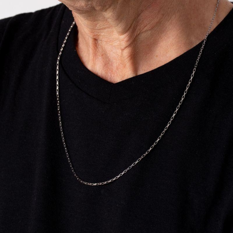 CORRENTE CARTIER MACULINO AÇO INOXIDÁVEL PRATA