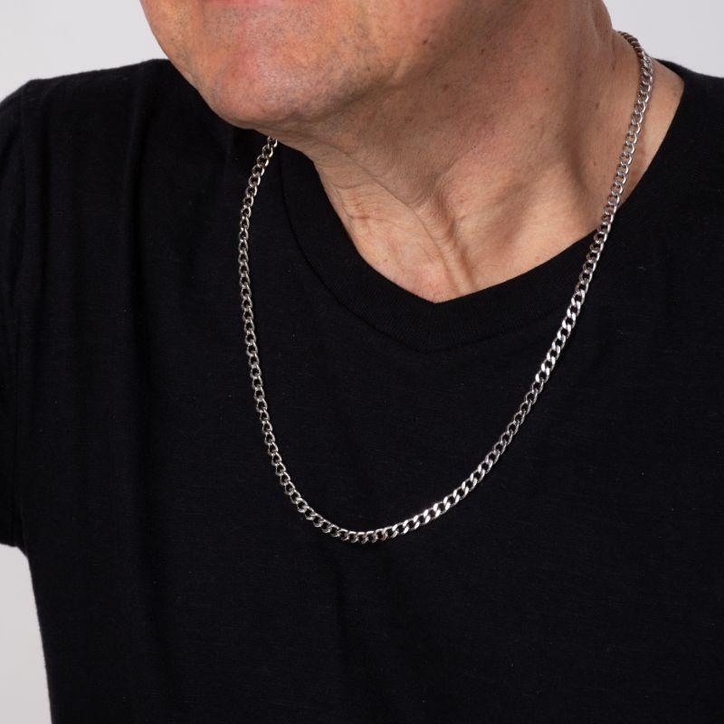 CORRENTE GRUMET MACULINO AÇO INOXIDÁVEL PRATA