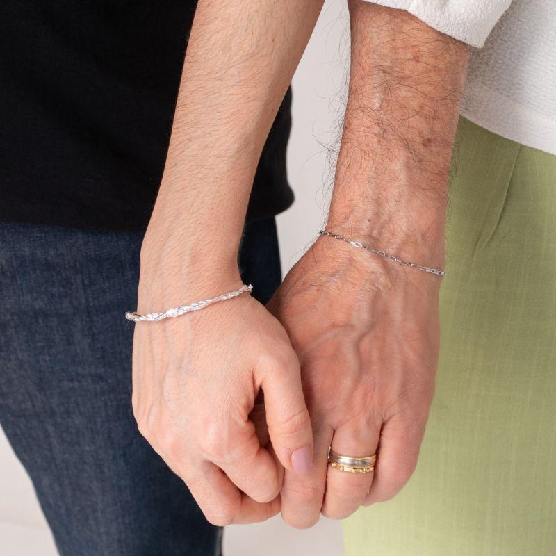 PULSEIRA CORDÃO BAIANO E FITA BANHADO A PRATA