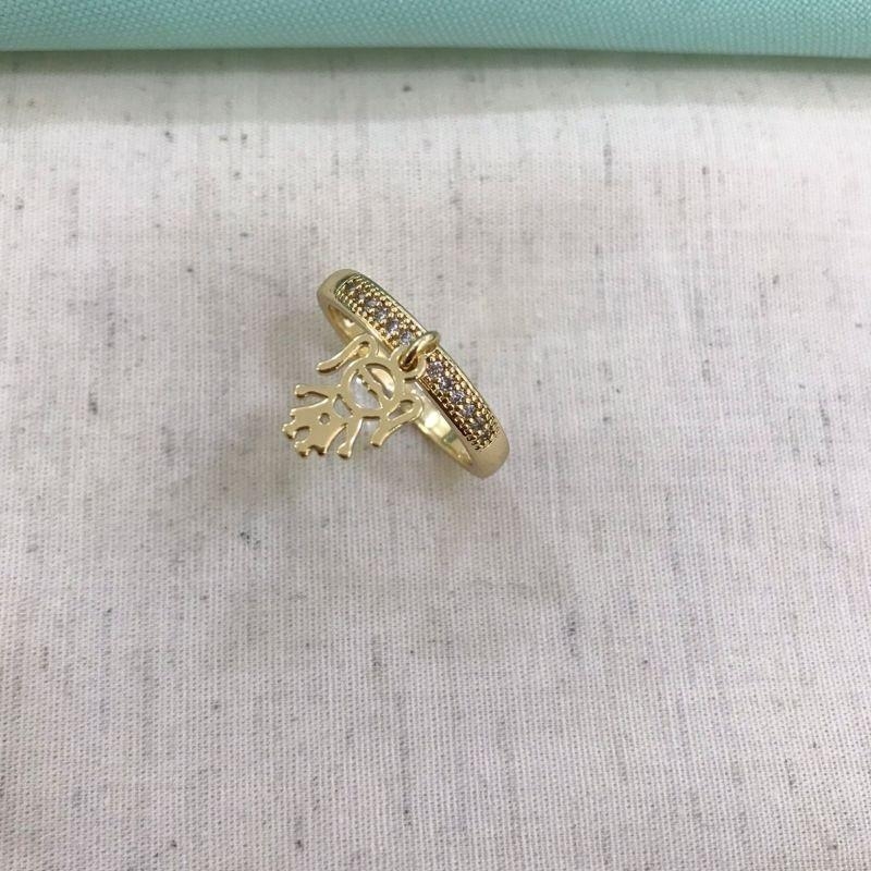 ANEL MENINA ZIRCÔNIA BANHADO A OURO