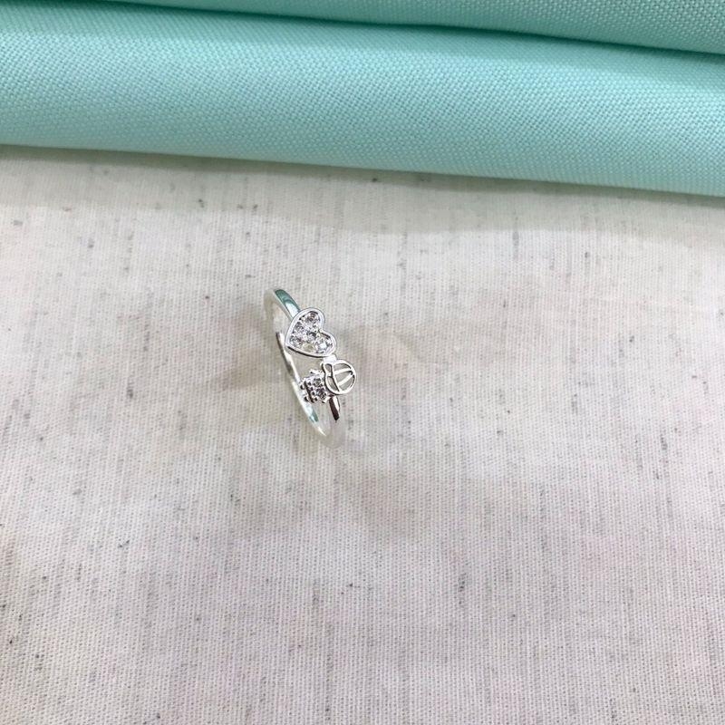 ANEL MENINO CORAÇÃO BANHADO A PRATA