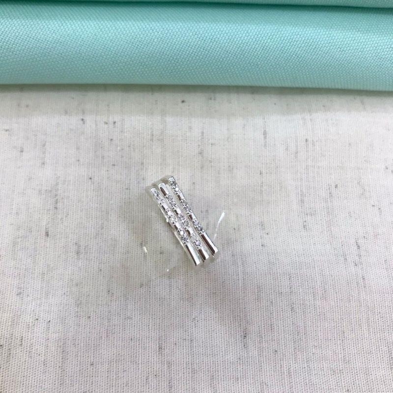 ANEL TRIPLO QUADRADO BANHADO A PRATA