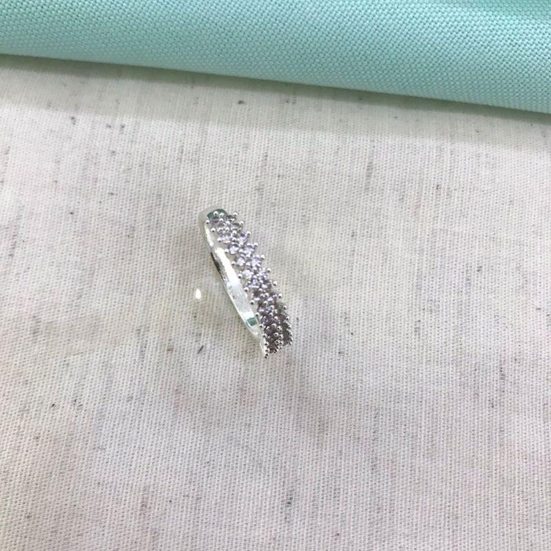 APARADOR DUPLO ZIRCÔNIA BANHADO A PRATA