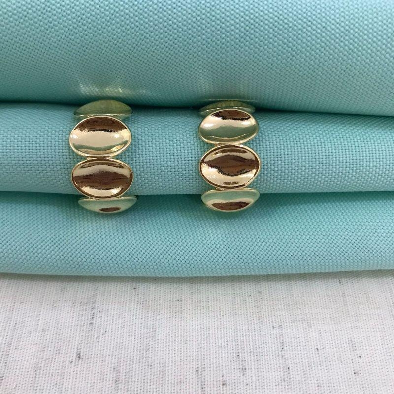 ARGOLA GOMOS GOLD BANHADO A OURO