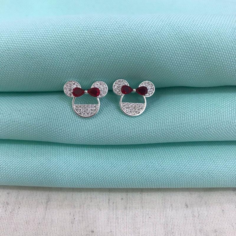 BRINCO MINNIE LAÇO ZIRCÔNIA BANHADO A PRATA