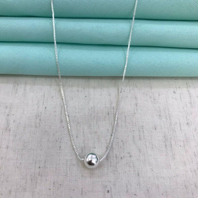 COLAR ESFERA BANHADO A PRATA