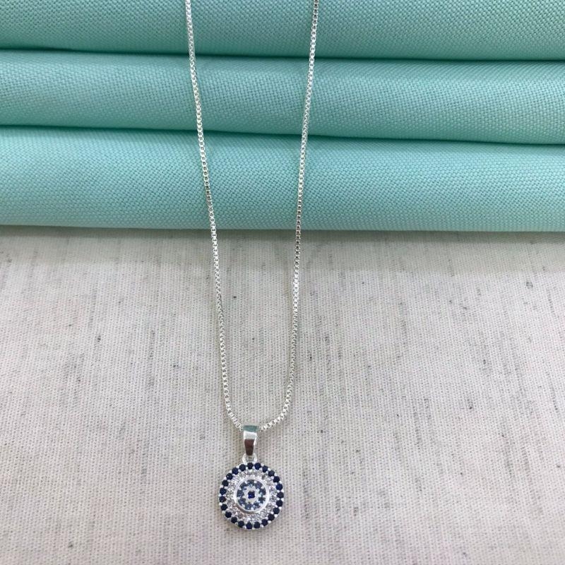 COLAR MANDALA ZIRCÔNIA BANHADO A OURO