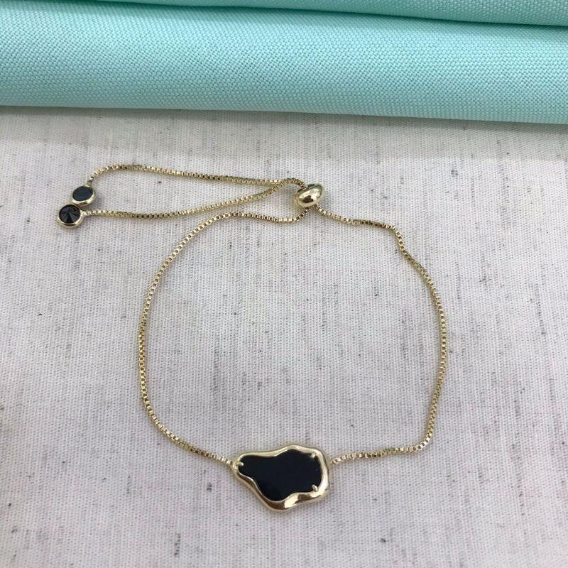 PULSEIRA DESIGN GEODO BANHADO A OURO