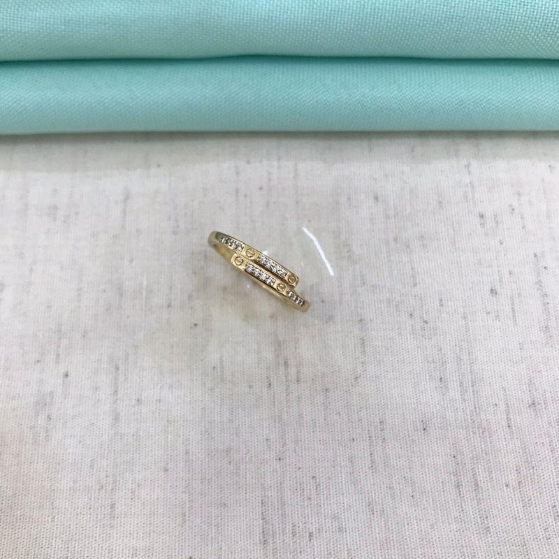 ANEL ZIRCÔNIA BANHADO A OURO