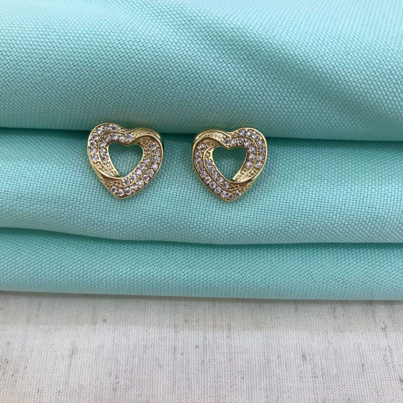 BRINCO AMORA ZIRCÔNIA BANHADO A OURO