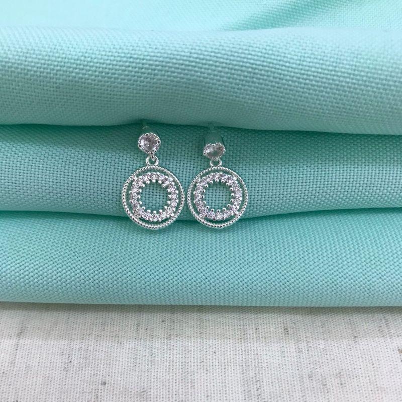 BRINCO ECLAT ZIRCÔNIA BANHADO A PRATA