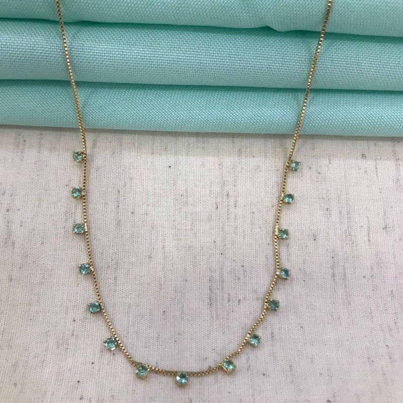 COLAR PONTO DE LUZ BANHADO A OURO