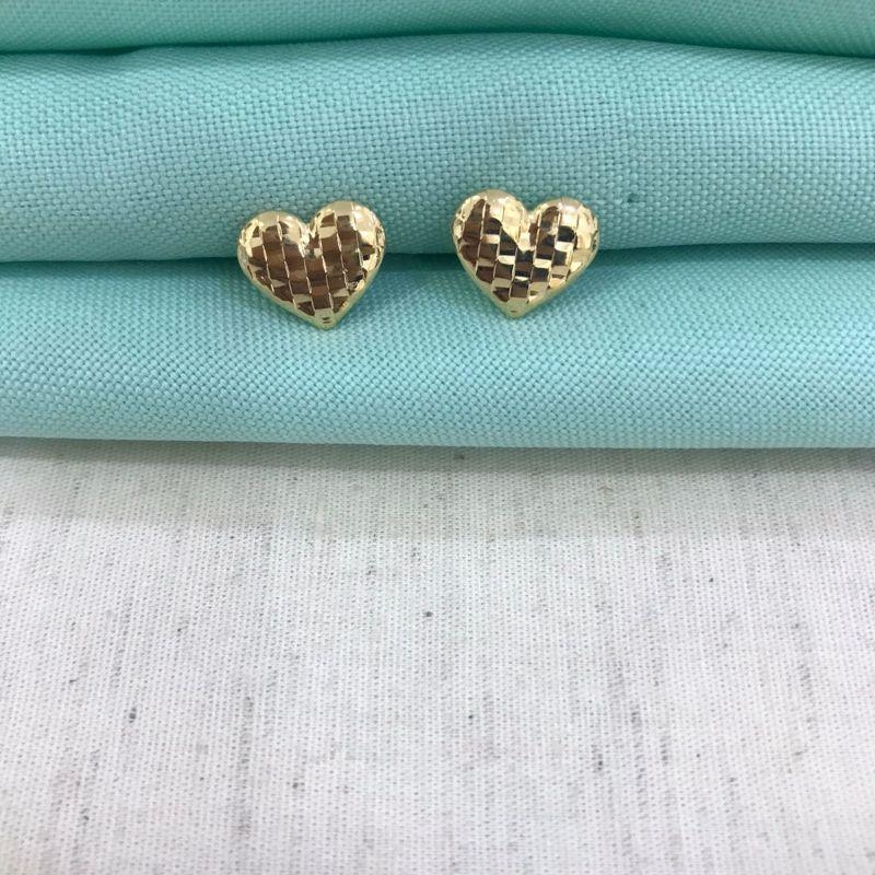 CORAÇÃO TRESSE BANHADO A OURO