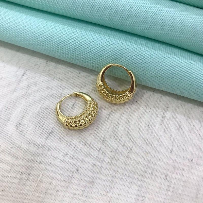 ARGOLA SPHERE TAM M BANHADO A OURO