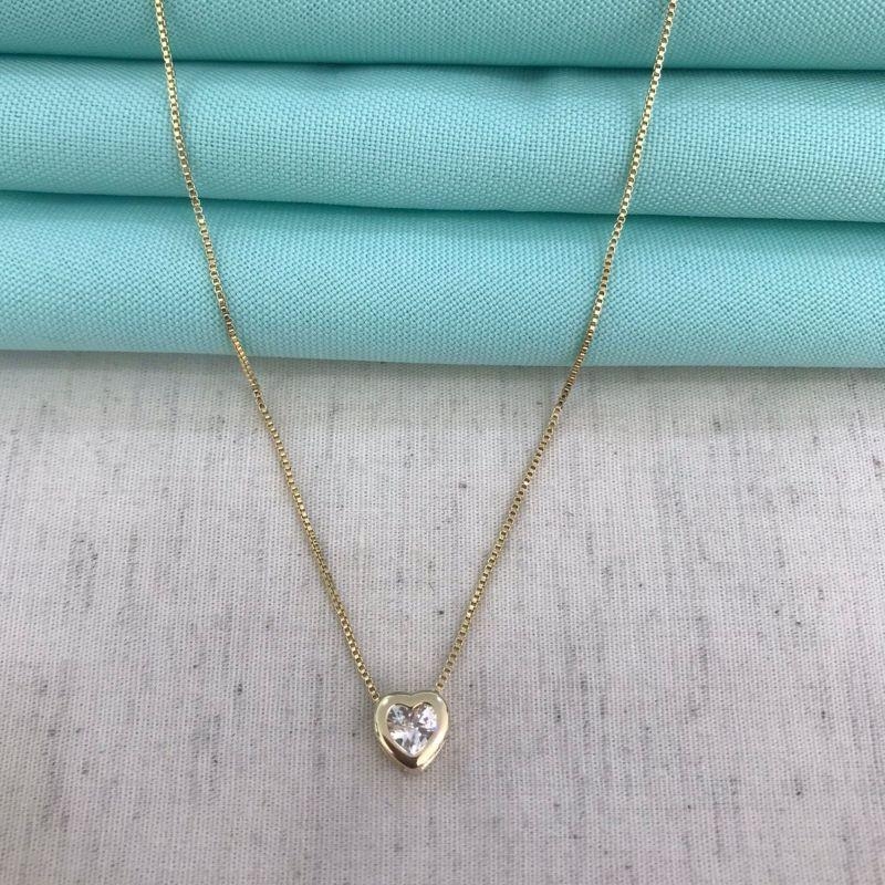 COLAR CLARITY BANHADO A OURO