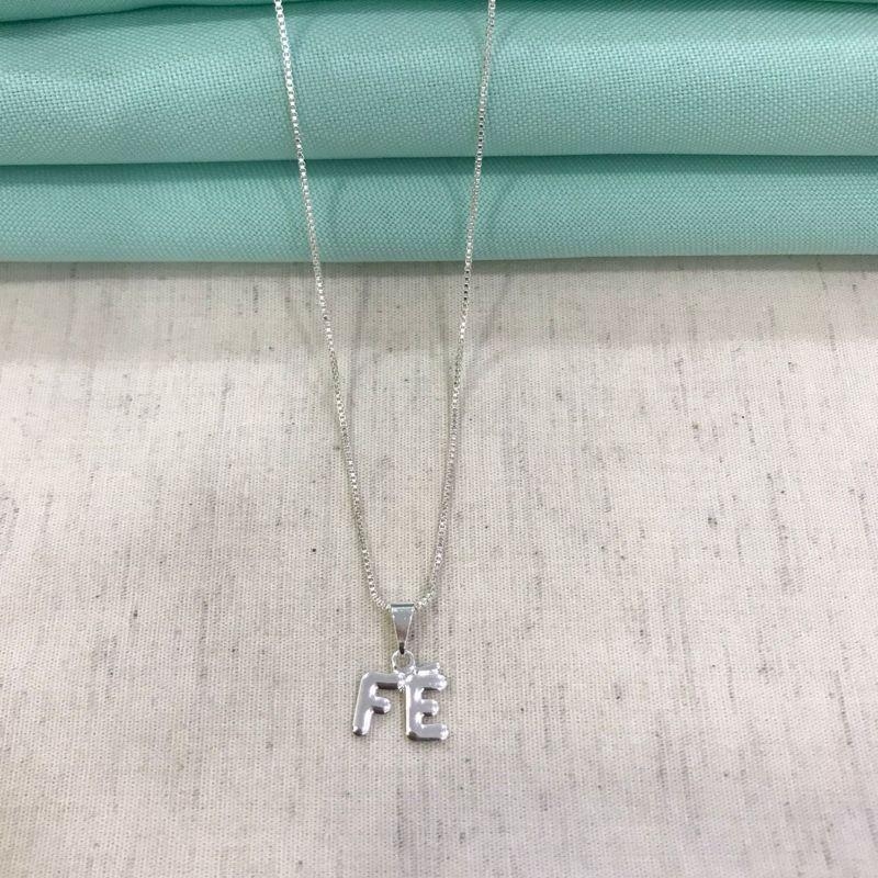 COLAR FÉ BANHADO A PRATA