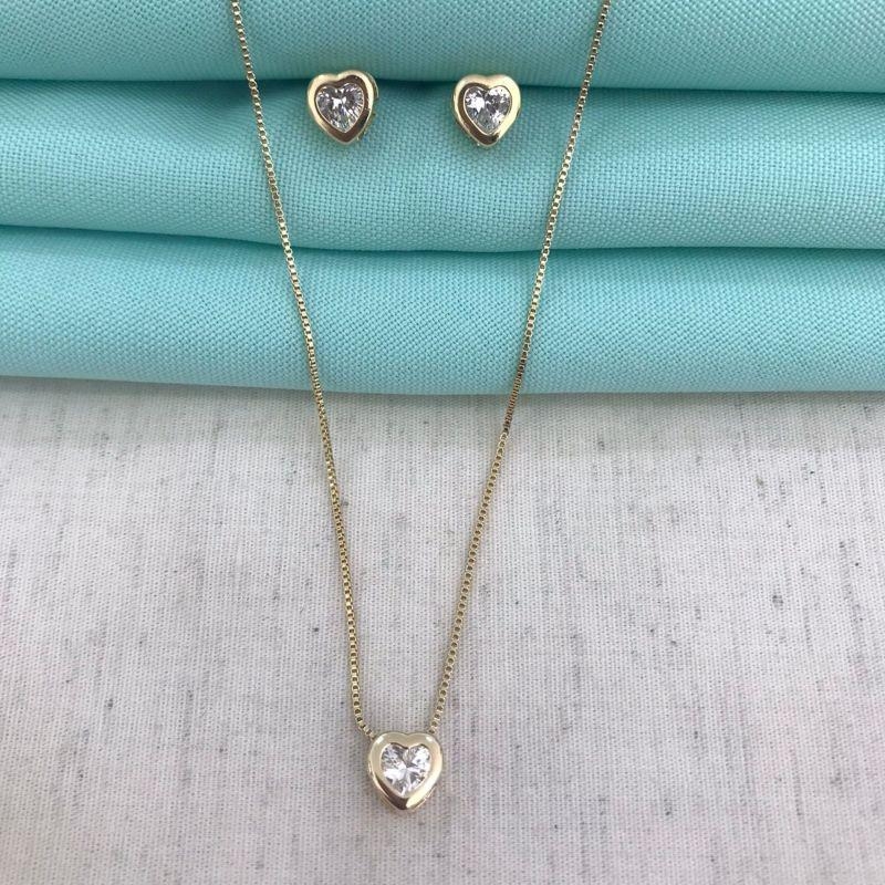 CONJUNTO CLARITY BANHADO A OURO