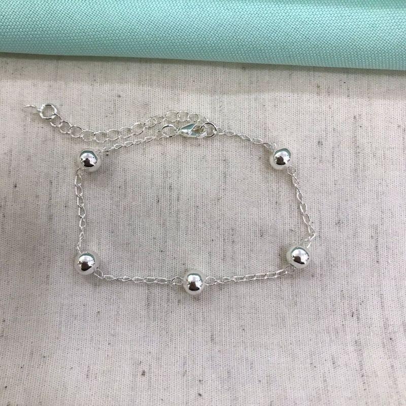 PULSEIRA ESFERA BANHADO A PRATA