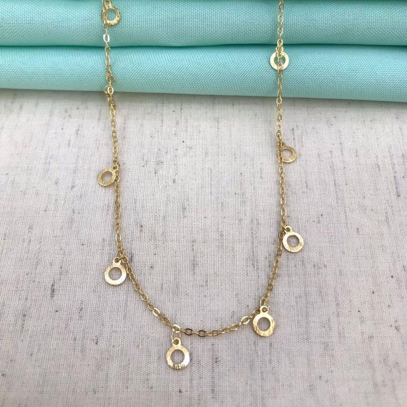 CHOKER MEDALHAS BANHADO A OURO