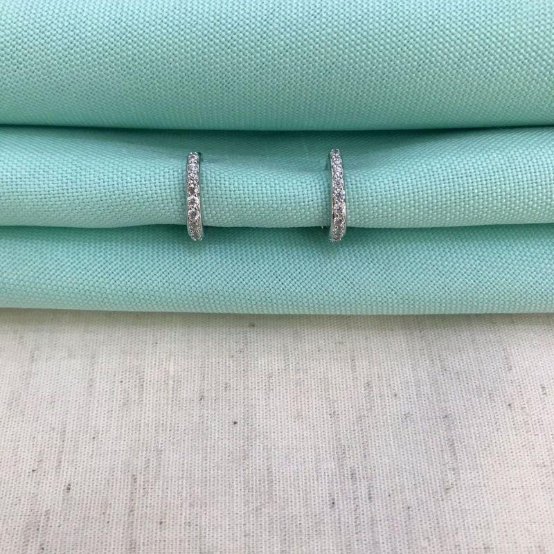 ARGOLINHA QUADRADA ZIRC BANHADO A PRATA