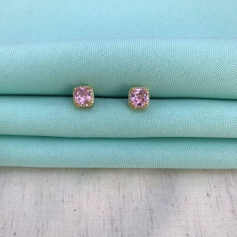 BRINCO AURORA SAFIRA BANHADO A OURO