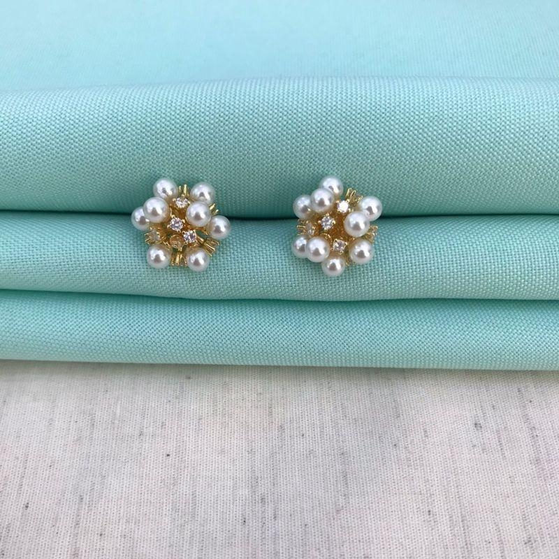 BRINCO PÉROLA ZIRCÔNIA BANHADO A OURO