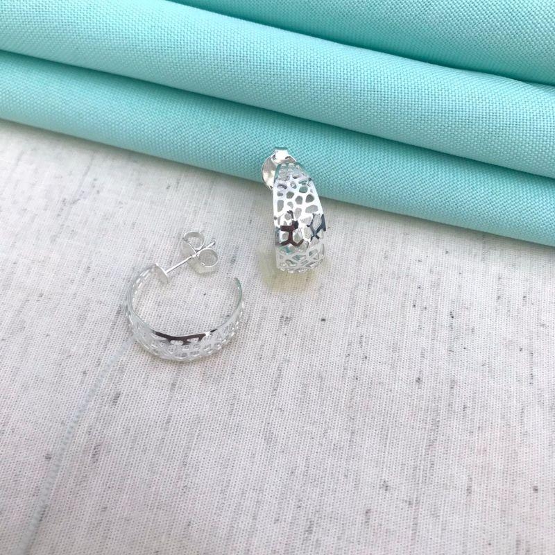 ARGOLA AROA BANHADO A PRATA