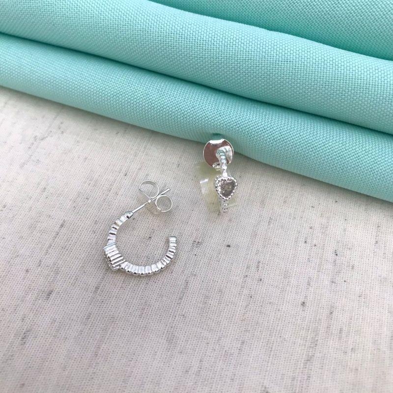 ARGOLA ORYN ZIRCÔNIA BANHADO A PRATA