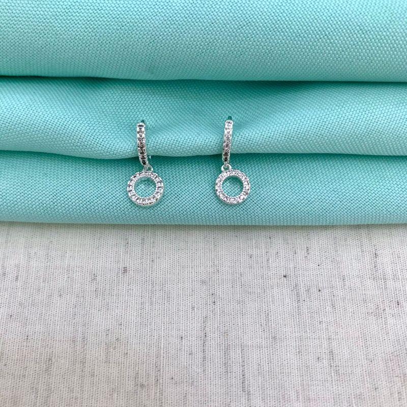 ARGOLA ZIRCÔNIA BANHADO A PRATA