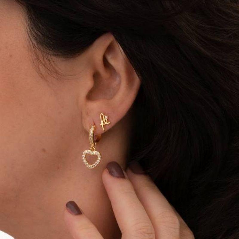 BRINCO FÉ ZIRCÔNIA BANHADO A OURO