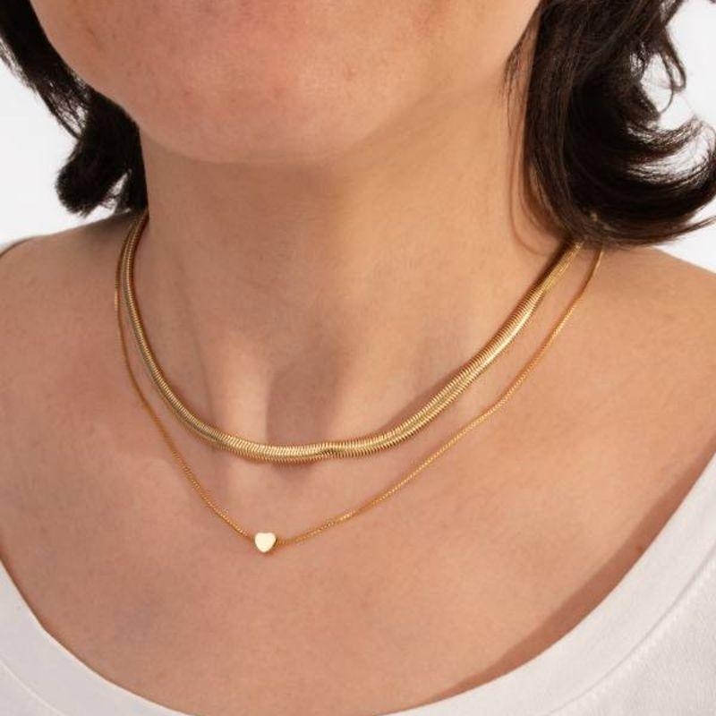 CHOKER SNAKE BANHADO A OURO