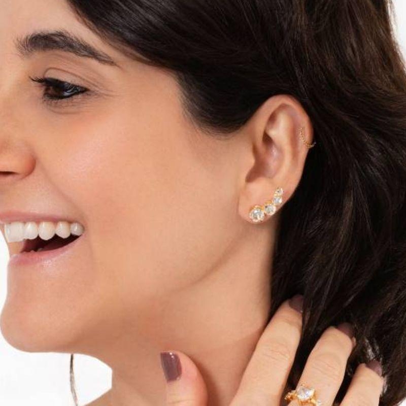 EARCUFF ZURI BANHADO A OURO