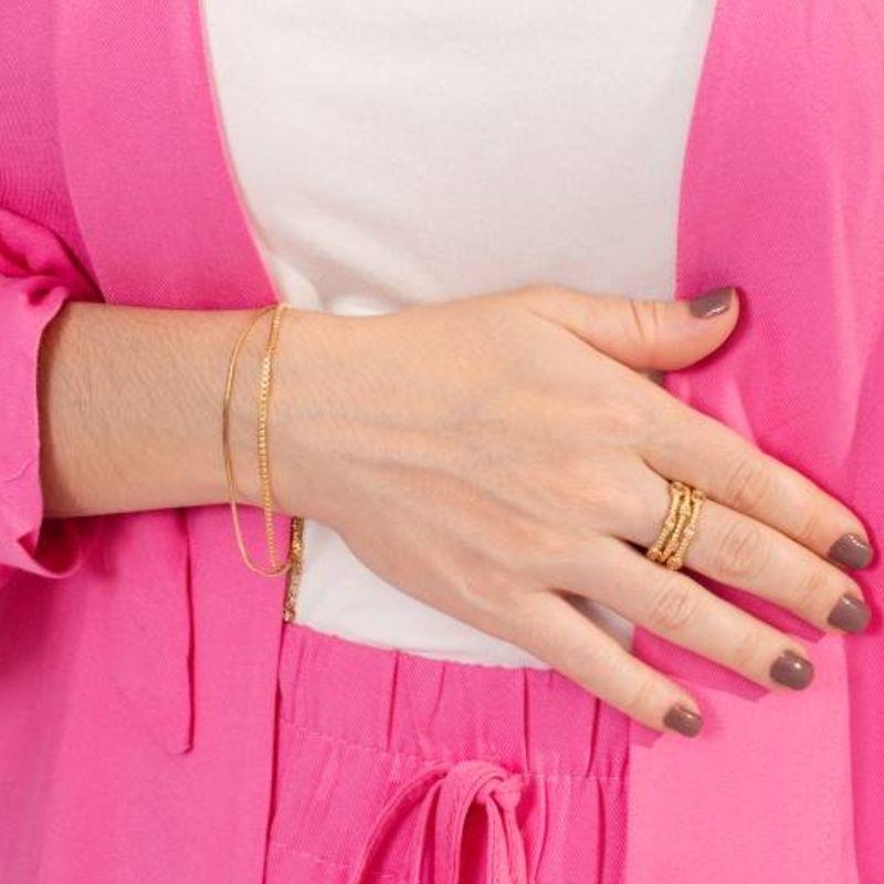 PULSEIRA DUAS EM UMA BANHADO A OURO