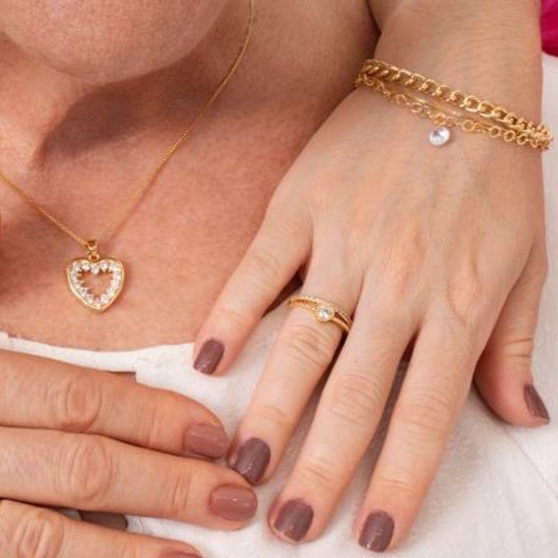 PULSEIRA ELOS BRAVE BANHADO A OURO