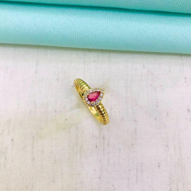 ANEL LUMINA ROSA  BANHADO OURO