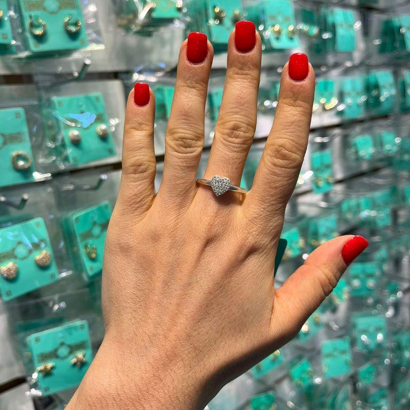 ANEL CORAÇÃO GOLD MICRO ZIRCÔNIA E ZIRCÔNIA BANHADO A PRATA