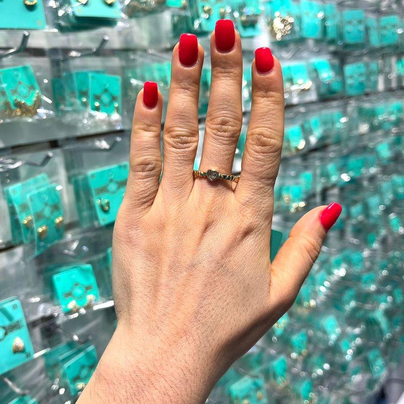 ANEL FALANGE PONTO DE LUZ BANHADO A OURO