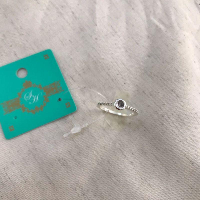 ANEL PONTO DE LUZ EM ZIRCÔNIA BANHADO A PRATA