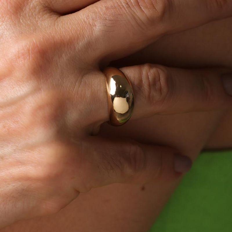 ANEL PUFFER BANHADO A OURO