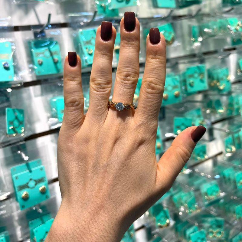 ANEL SOLITÁRIO DESPERTAR BANHADO A OURO