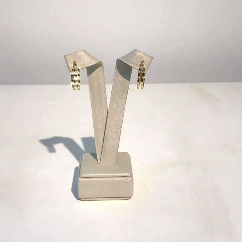 ARGOLA DUPLA FLOR BANHADO A OURO