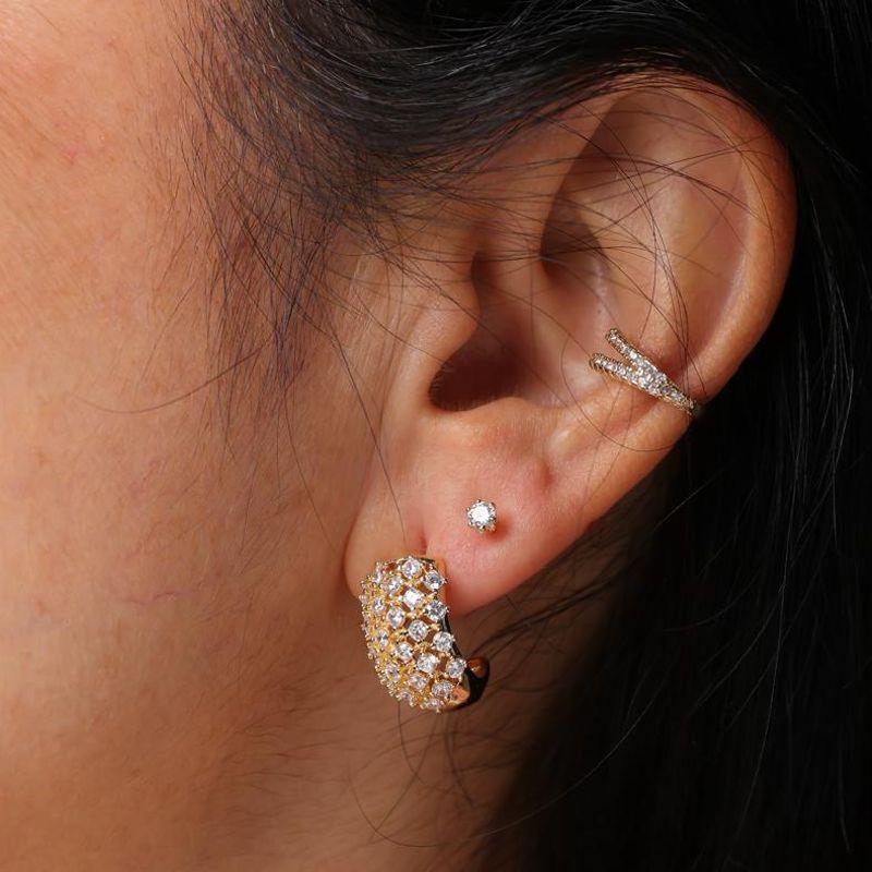 ARGOLA LUZ CRAV ZIRC BANHADO A OURO