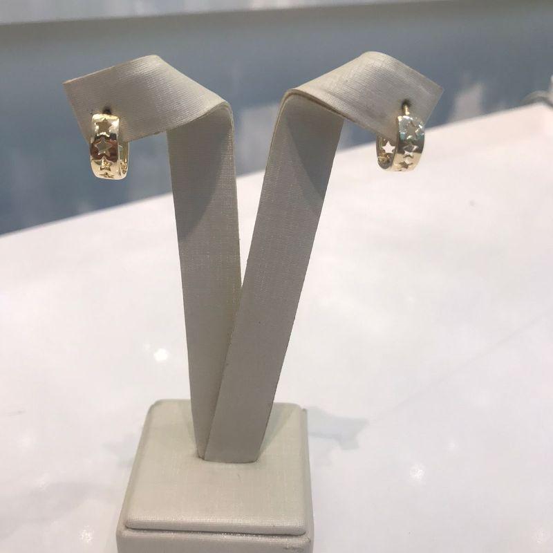 ARGOLINHA ESTRELA BANHADO A OURO