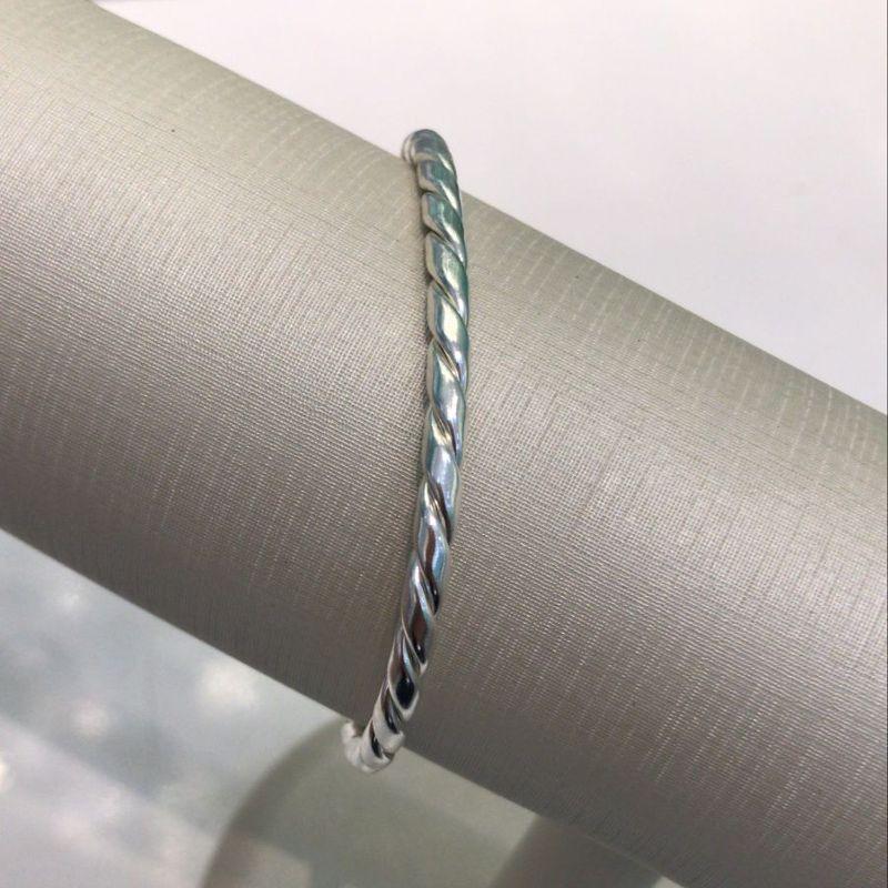 BRACELETE TORCIDO BANHADO A PRATA