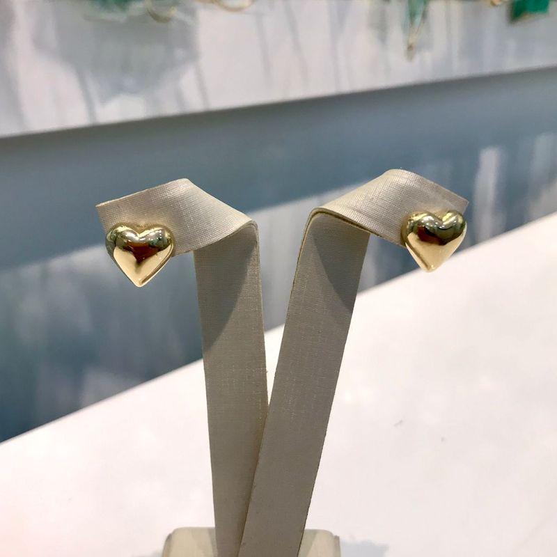 BRINCO CORAÇÃO BANHADO A OURO