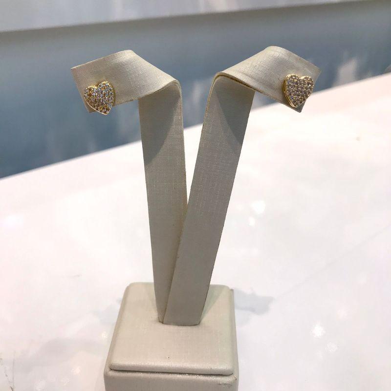 BRINCO CORAÇÃO GOLD ZIRCÔNIA BANHADO A OURO