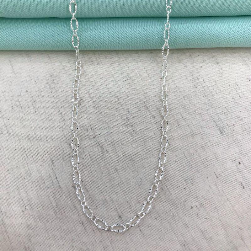 CHOKER DE ELOS TEXTURIZADOS BANHADO A PRATA