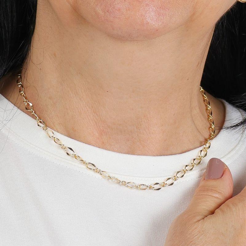 CHOKER ELOS ONDULADOS BANHADO A OURO