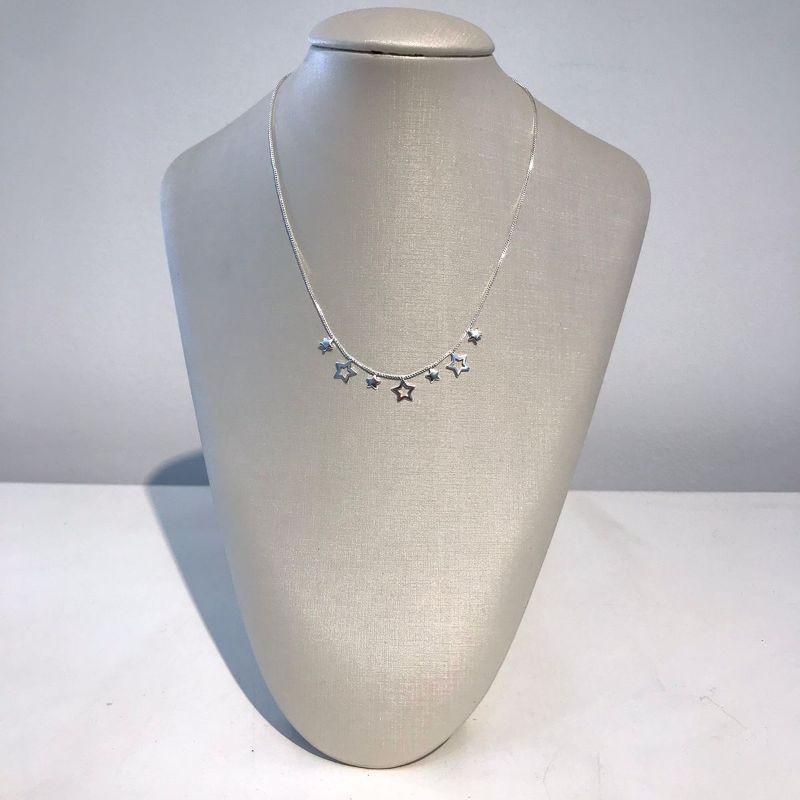 CHOKER ESTRELAS BANHADO A PRATA