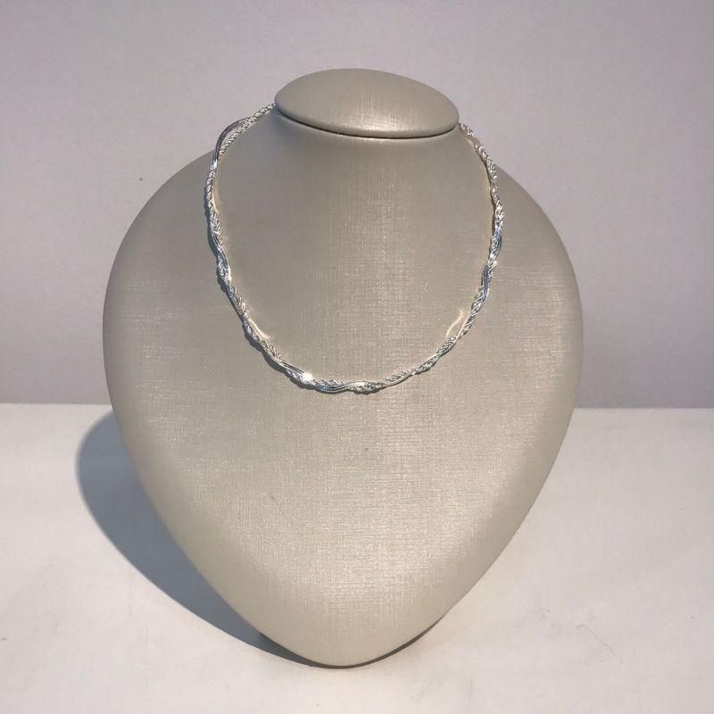 CHOKER FITA E CORDÃO BAIANO BANHADO A PRATA